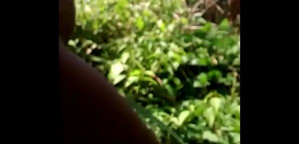 Crazy village girl putting flowers in her pussy
